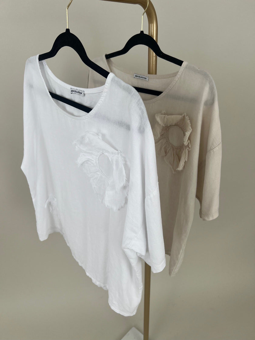 Blusenshirt Leinen in versch. Farben Artikel 6139