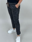 Jogpants Lederoptik Leokordel in Schwarz Artikel 6290