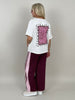 Sweatshirt Kurzarm mit Rückenprint in Weiß Artikel 6272