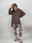 Langer Hoodie in Mokka
