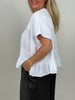 Shirt mit Smok-Details in Weiß