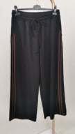 Marlene Sweathose mit Streifen in Schwarz/Mokka