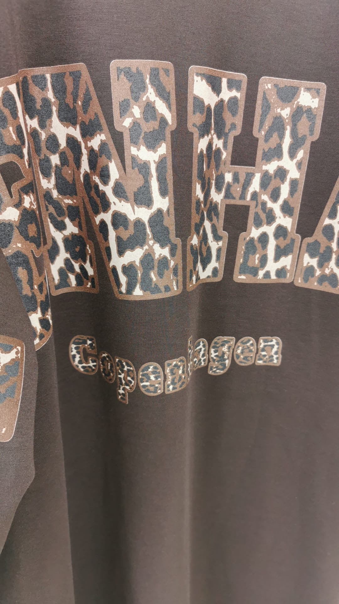 Sweatshirtkleid Copenhagen-Leoprint in Mokka