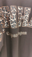 Sweatshirtkleid Copenhagen-Leoprint in Mokka