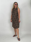 Kleid Punkte in Mokka