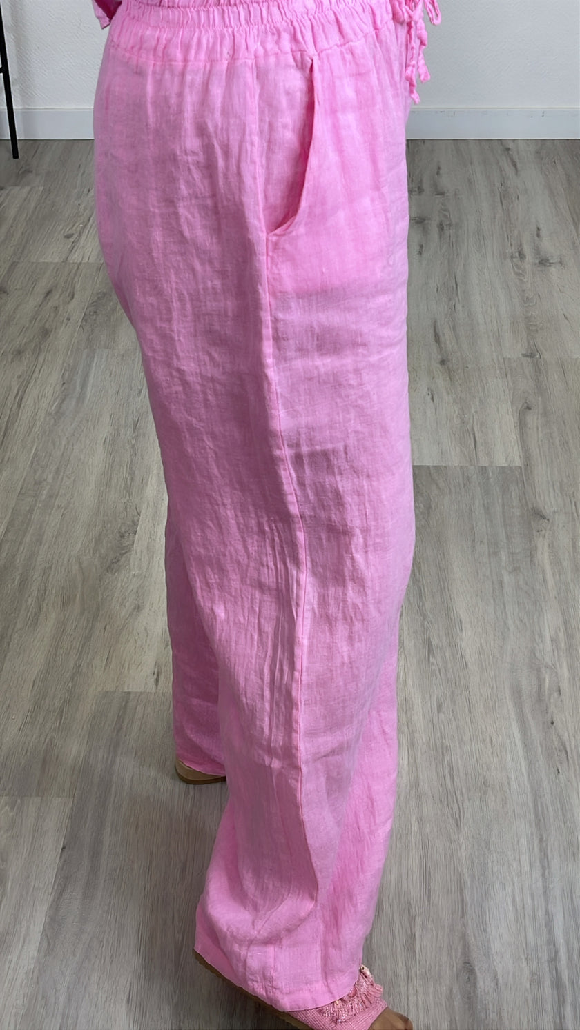 2-Teiler Leinen in Pink Art. 7062