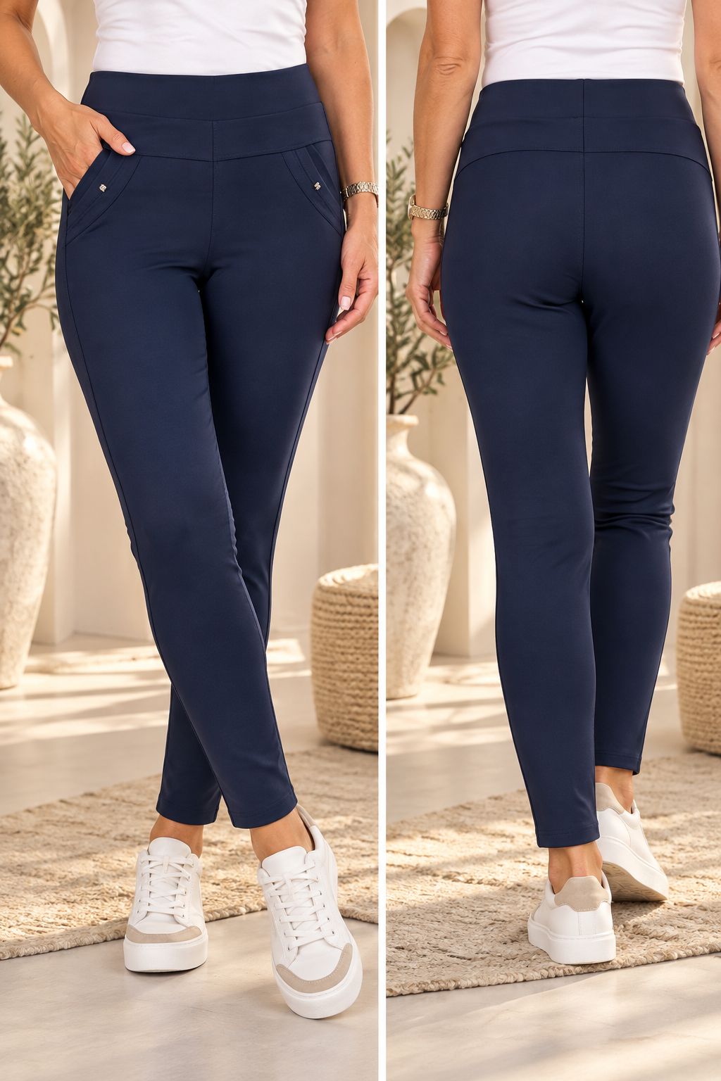 Leggings Stretch in Marine