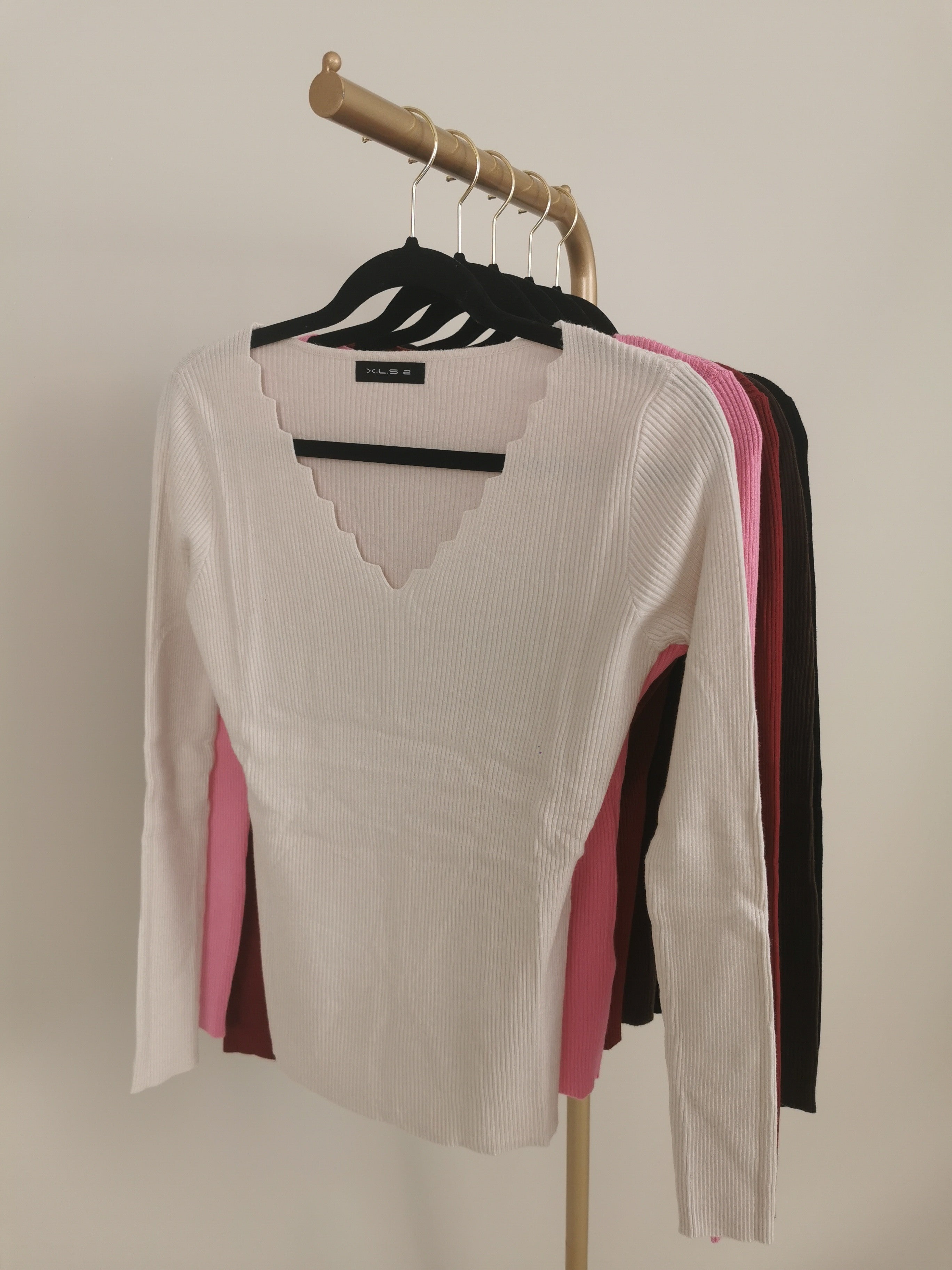 Pullover ZickZack gerippt in versch. Farben Art. 6294