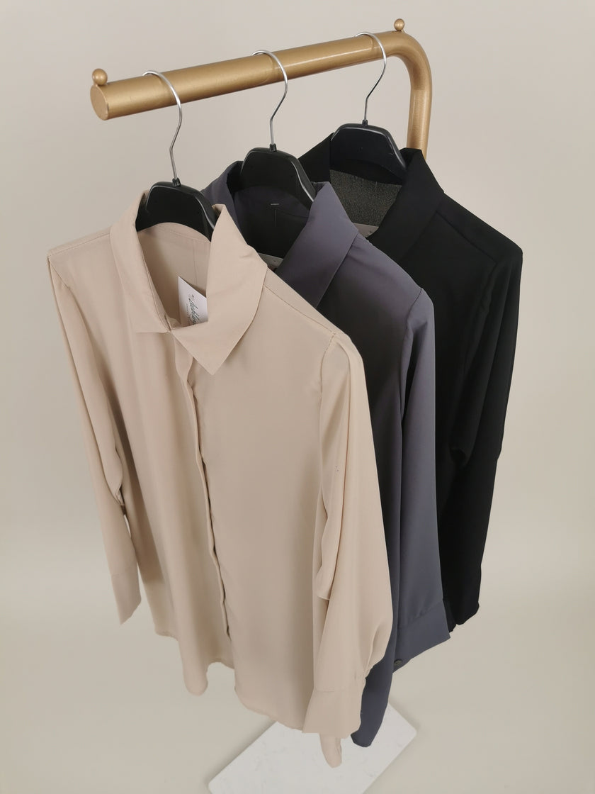 Longbluse Chiffon in versch. Farben Artikel 5378