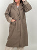 Langer Blazermantel Bouclé in Taupe