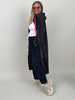 Leo Sweatmantel mit pinken Details in Mokka