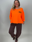 Sweatshirt Smiley in Orange
