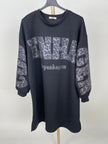 Sweatshirtkleid Copenhagen-Leoprint in Schwarz