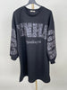 Sweatshirtkleid Copenhagen-Leoprint in Schwarz
