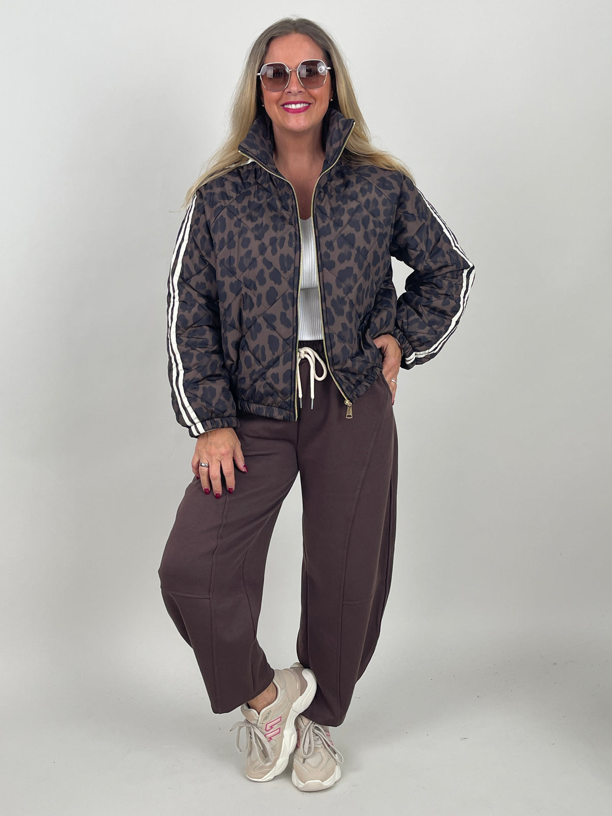 Steppjacke Leo mit Streifen