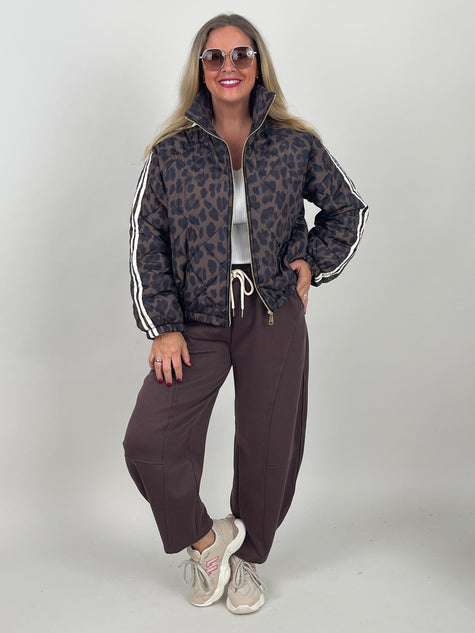 Steppjacke Leo mit Streifen