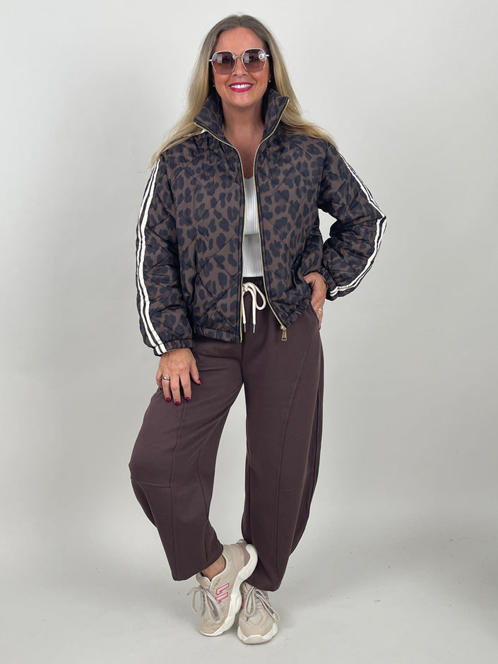 Steppjacke Leo mit Streifen