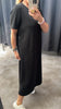 Sweatkleid Maxi mit Knöpfen in versch. Farben Artikel 5792