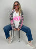 Sweatshirt Rosa Camouflage mit Pinken Sternen