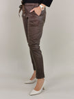 Jogpants Lederoptik Leokordel in Mokka Artikel 6326