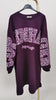Sweatshirtkleid Copenhagen-Leoprint in Aubergine