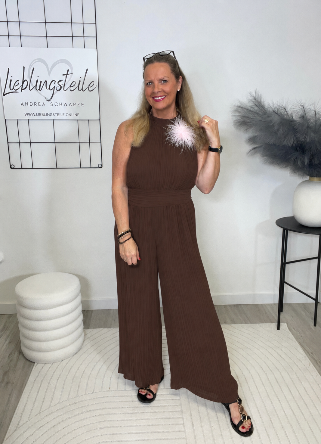 Jumpsuit Uni in Mokka