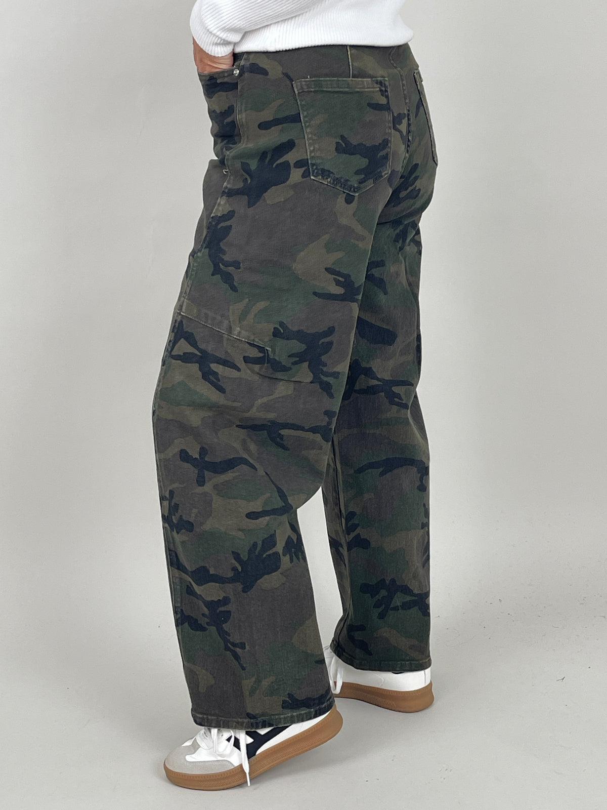 Jeans Barrel-Schnitt Camouflage