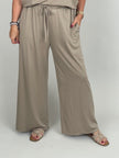 Hose Butterstoff in Taupe
