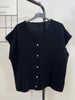 Strickweste Uni in Schwarz