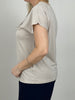 T-Shirt Glitzer in Beige