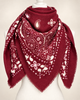 Dreieckstuch mit Paisley-Muster in Bordeaux/Creme