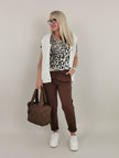 Jogpants mit Gürtel in Mokka Artikel 6249