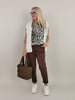 Jogpants mit Gürtel in Mokka Artikel 6249