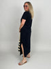 Shirtkleid Uni in Schwarz