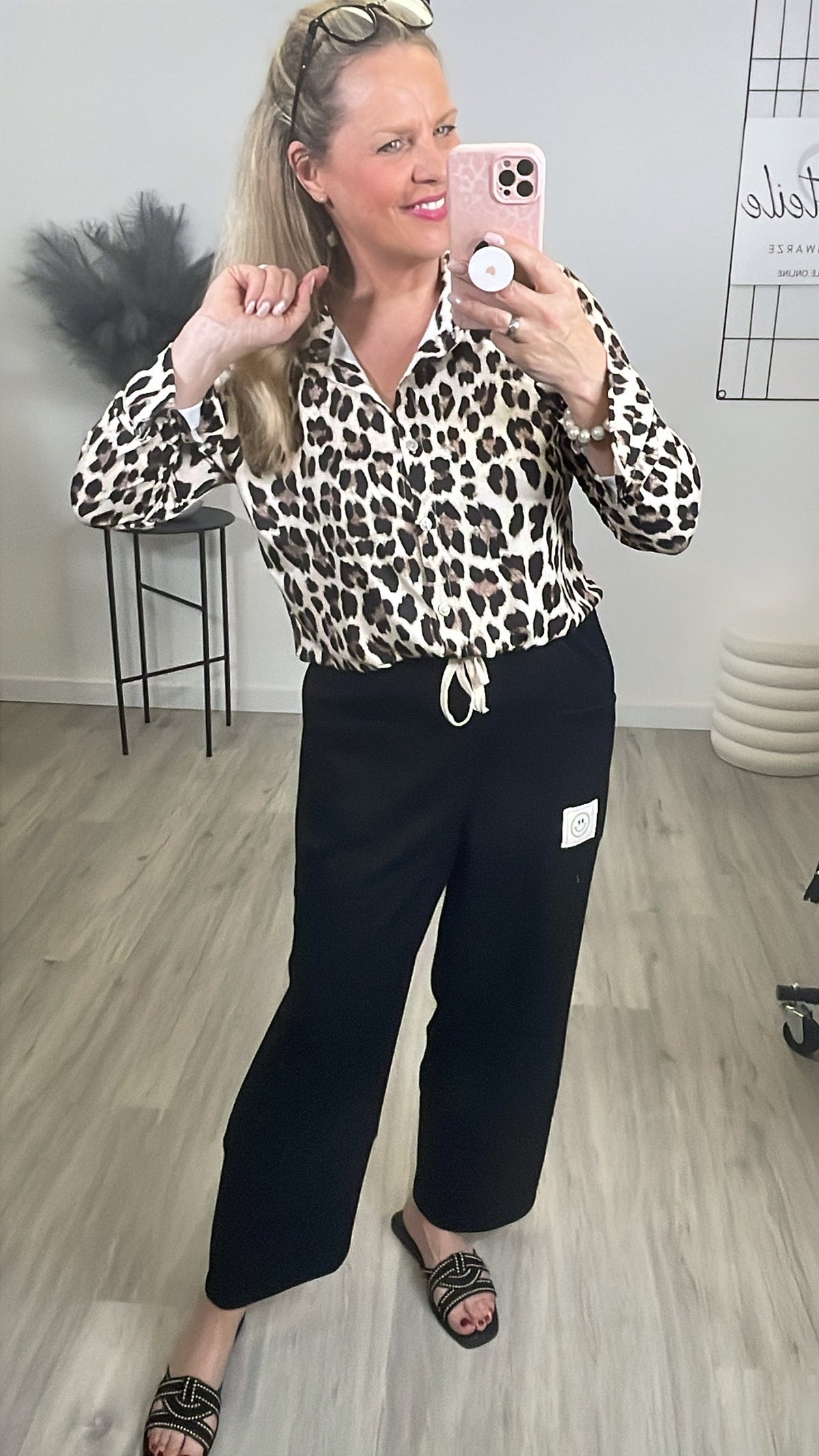 Bluse Kofferstoff Leo