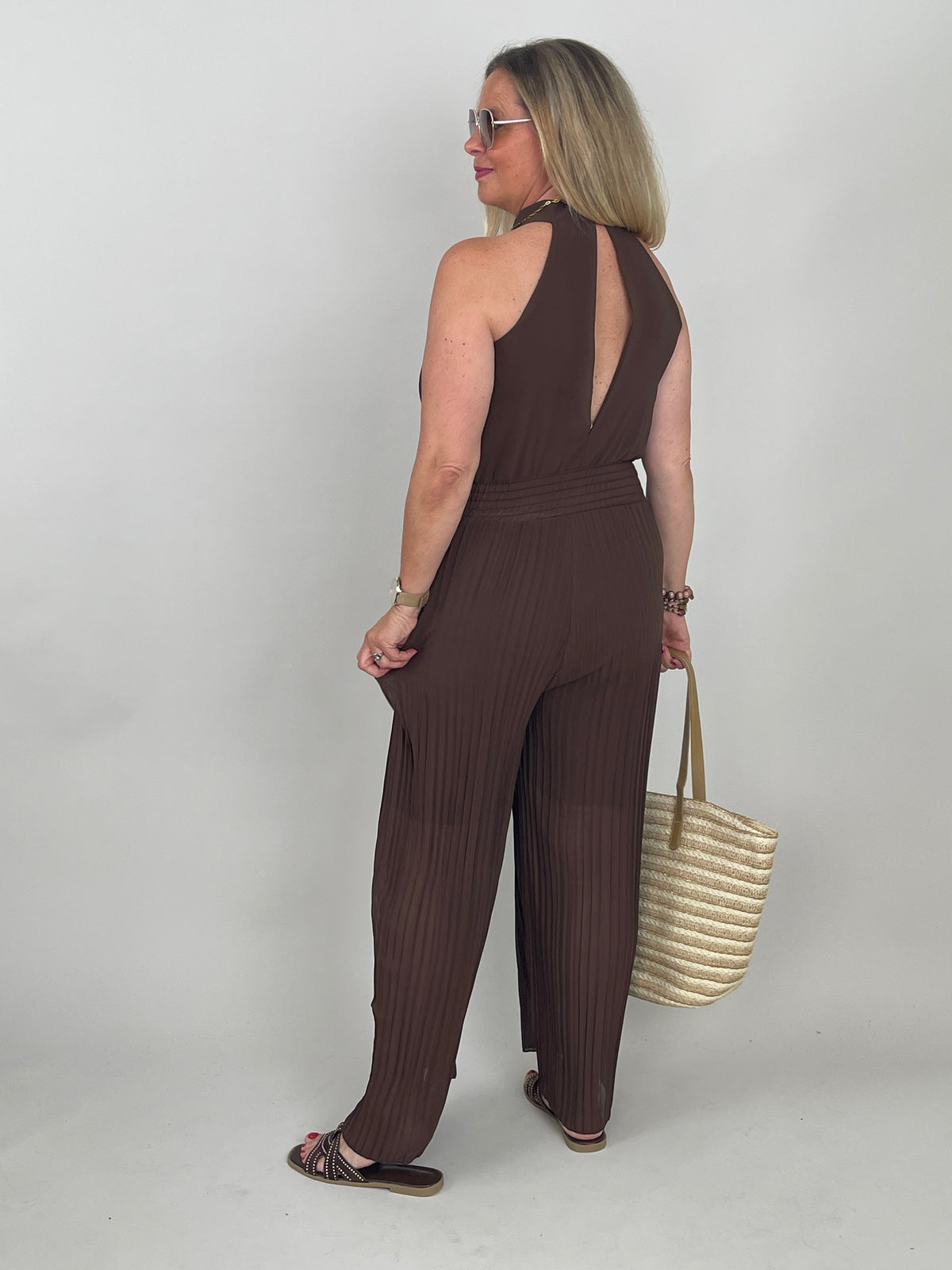 Jumpsuit Uni in Mokka
