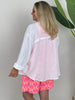 Musselin Bluse Uni in Weiß