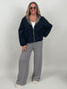 Strickhose Streifen in Schwarz/Offwhite