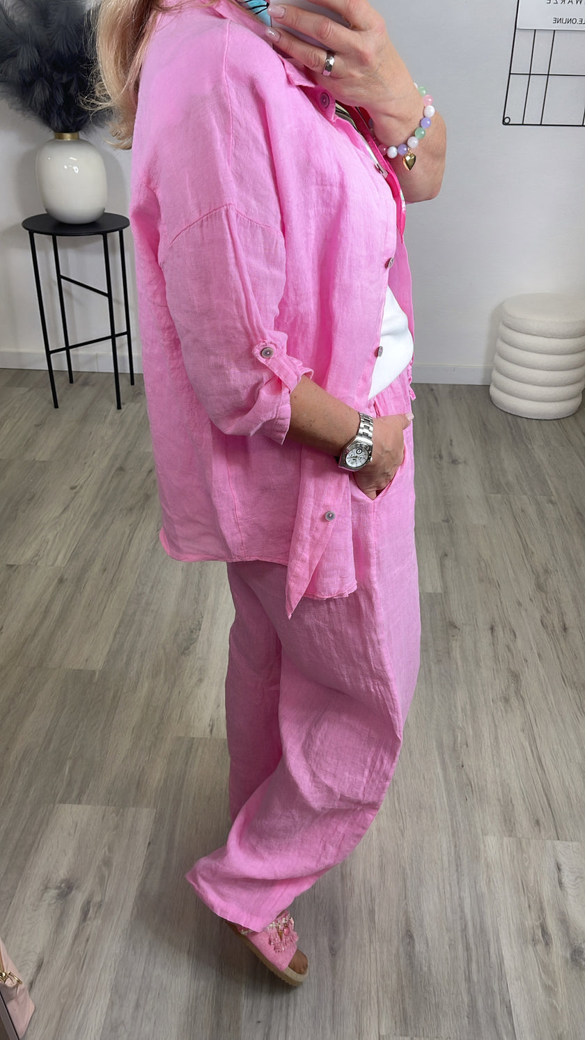 2-Teiler Leinen in Pink Art. 7062