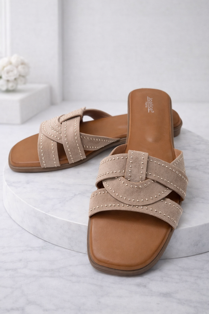 Sandalen in Taupe