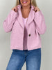 Kuschelige Blazerjacke in Altrosa