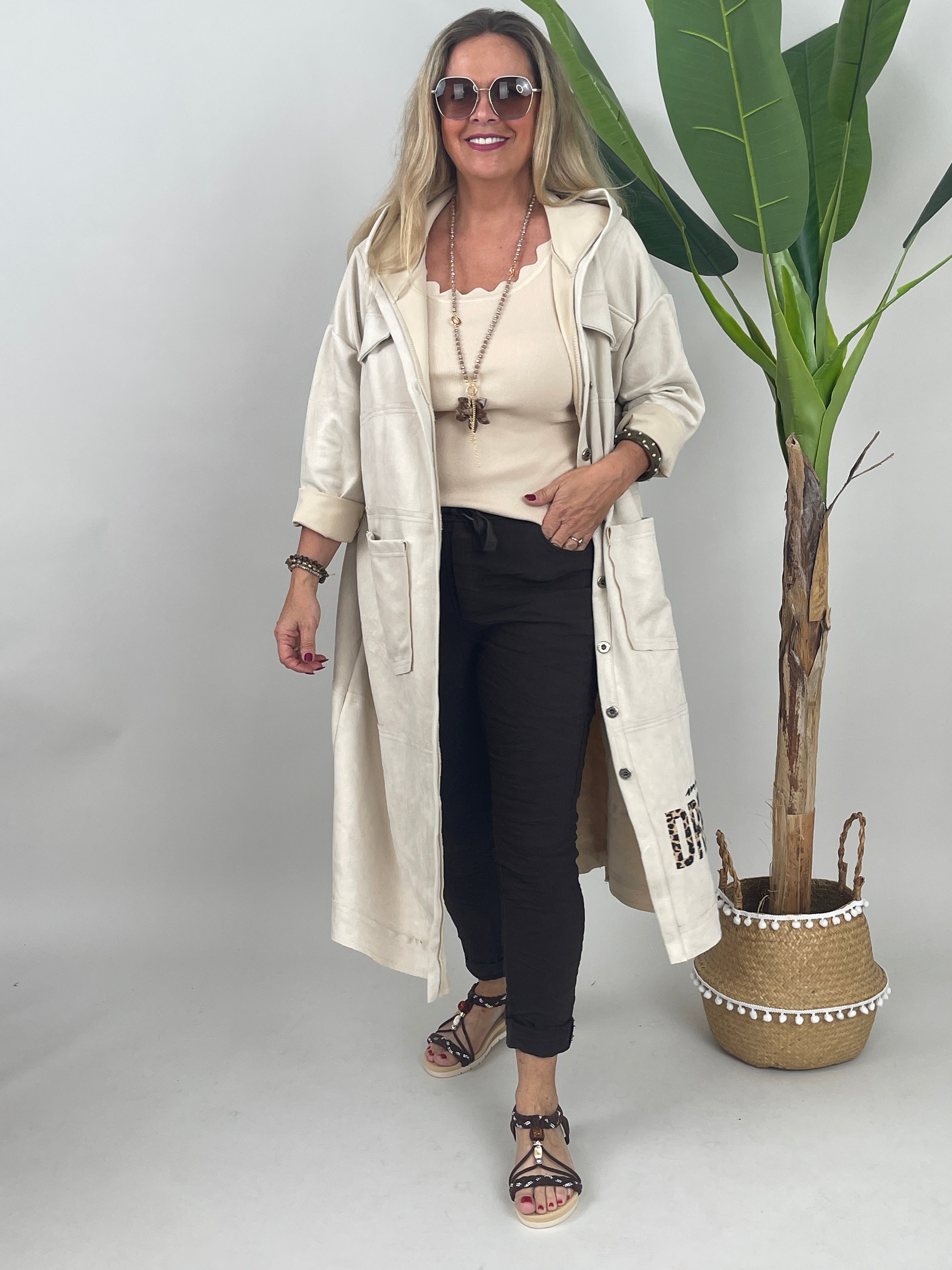 Veloursmantel Dreamer in Beige