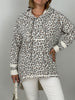 Langer Hoodie im Leo-Muster