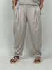 Hose Bundfalten Butterstoff helles Taupe