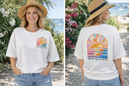 Shirt Soft Chasing Sunsets in Weiß Art. 6880