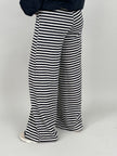 Strickhose Streifen in Schwarz/Offwhite