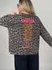 Sweatshirt mit Statement-Print Paradise Leo/Taupe