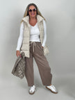 Jogpants Ballon-Schnitt in Taupe