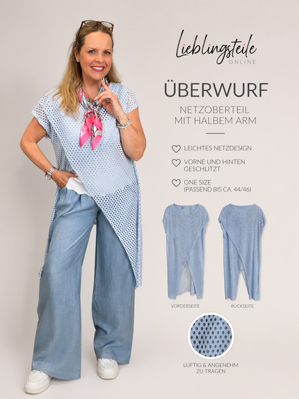 Netz-Überwurf in Hellblau