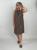 Kleid Punkte in Mokka